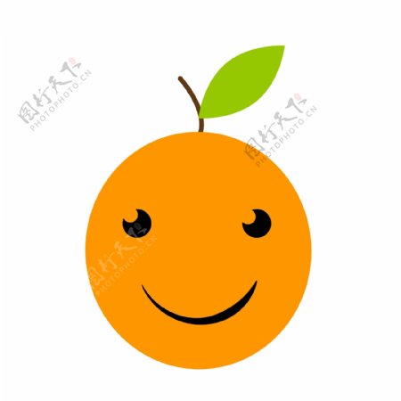 橙子表情矢量素材