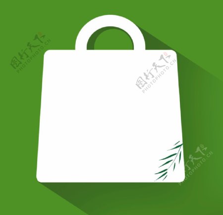 绿色促销背景购物袋长投影背景