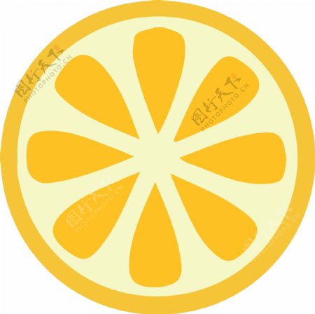 原创手绘一颗柠檬片