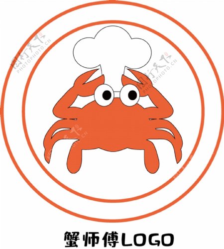 红色螃蟹餐饮LOGO