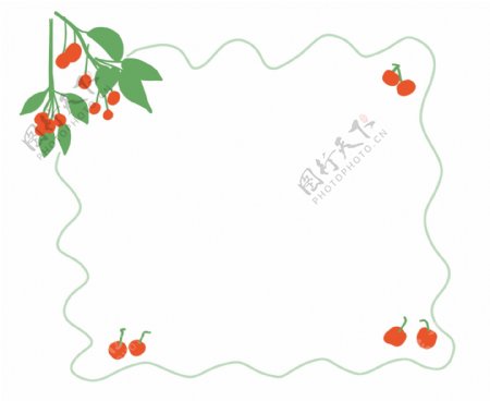 水果植物边框