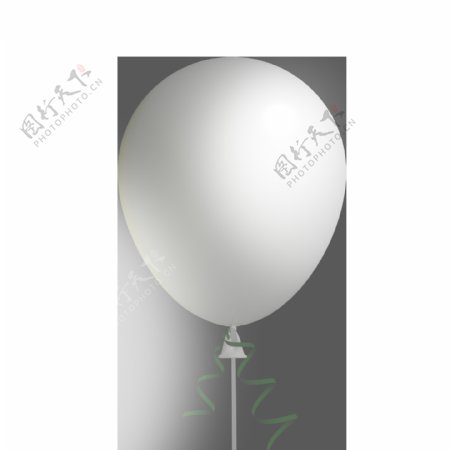 银色圆形气球插画