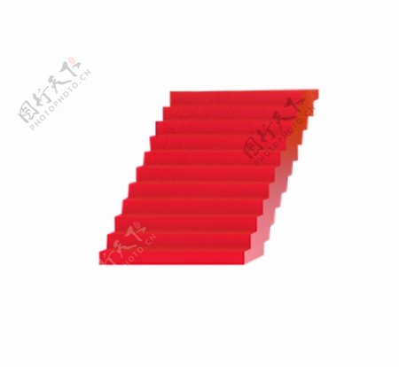 红色的阶梯