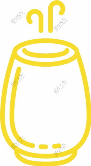 黄色的杯子免抠图