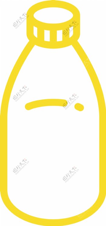 黄色饮水瓶图标免扣图
