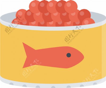 红色的烤鱼免抠图