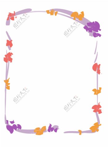 花朵装饰边框小框