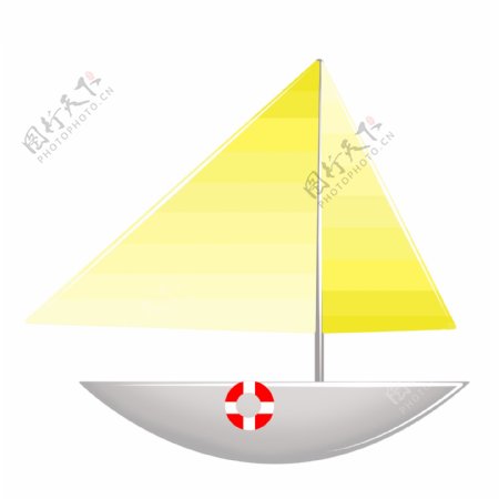 黄色帆船船只