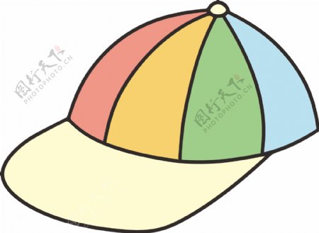 夏日彩虹色小童鸭舌帽