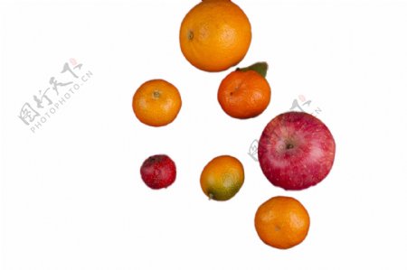新鲜的橘子苹果山楂