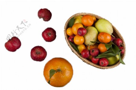 橘子山楂香梨各种水果