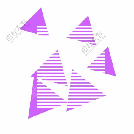 紫色三角形条纹图案