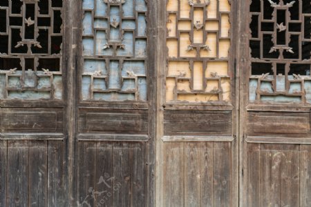 中国风木质门复古