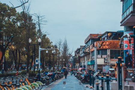 桂林生活气息的城市街道