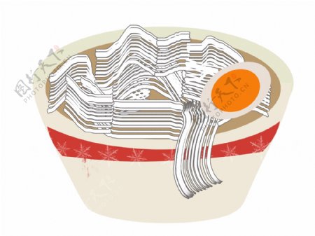 鸡蛋面条食物插图
