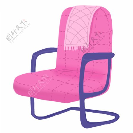 粉色的椅子装饰插画