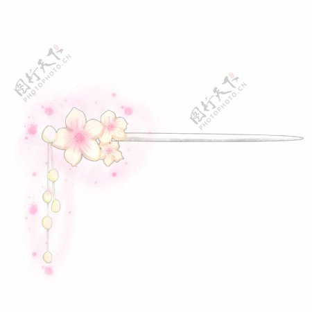 粉色的桃花装饰插画