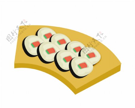 日本寿司装饰插画