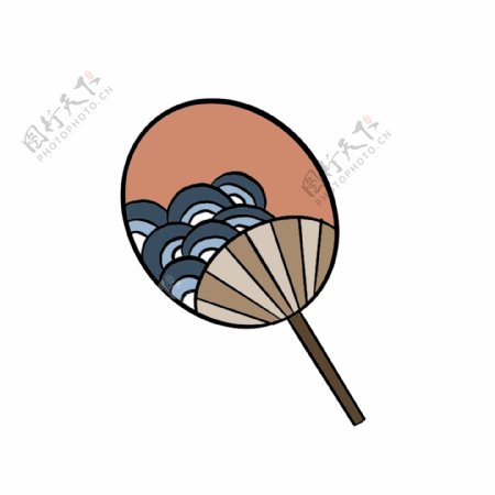 可爱的日本扇子插图