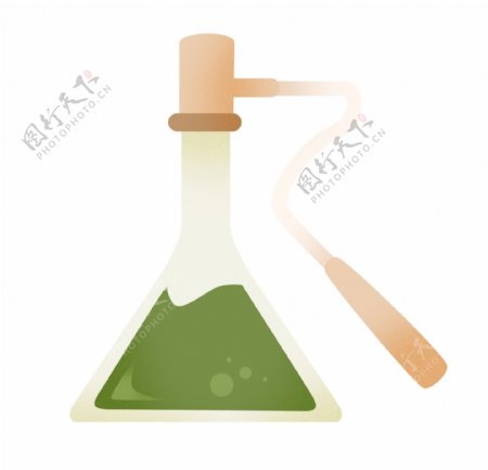集气瓶化学实验插画