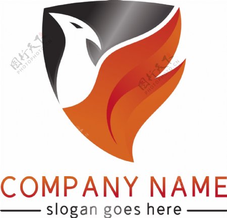 盾牌大气动物鹰logo