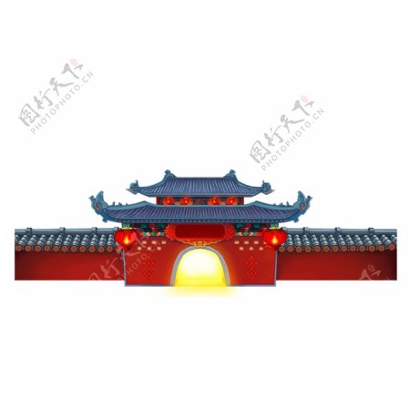 中国传统建筑楼墙