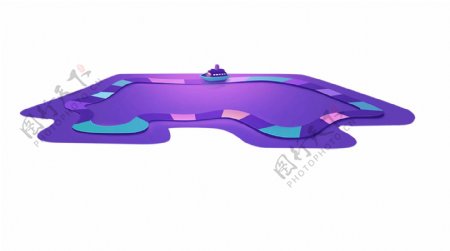 紫色轮船轨道