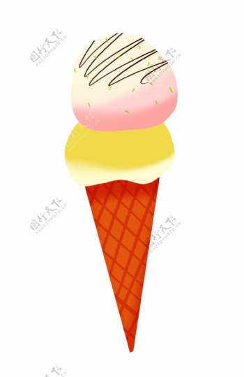 美味冰淇淋甜筒