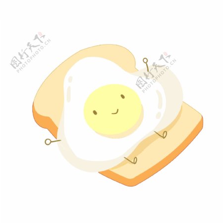 黄色面包鸡蛋