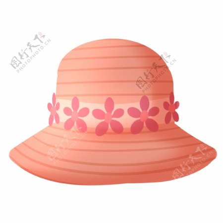 旅游粉色遮阳帽