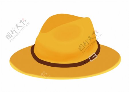 黄色男士帽子