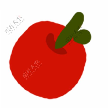 红色的卡通苹果