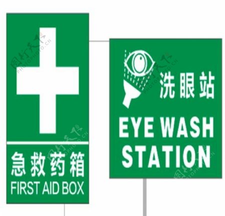 急救药箱和洗眼站标识