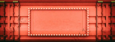 原创红色集装箱创意边框告示牌背景
