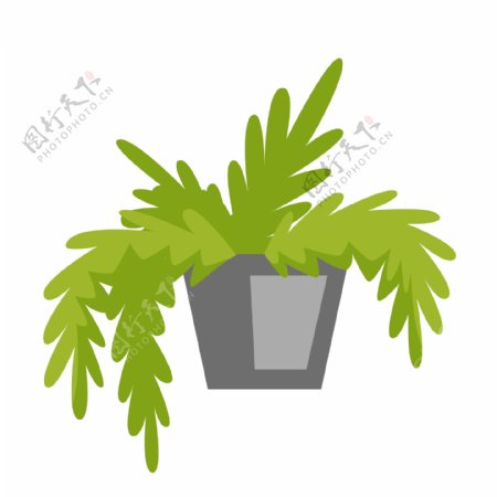 植物盆栽矢量卡通元素