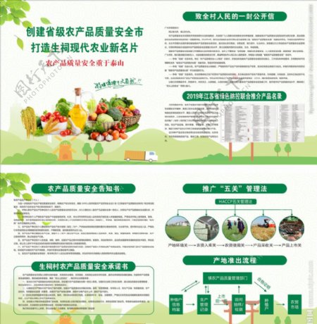 绿色农产品宣传栏