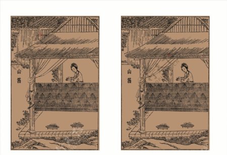 中国古代版画技艺类山箔