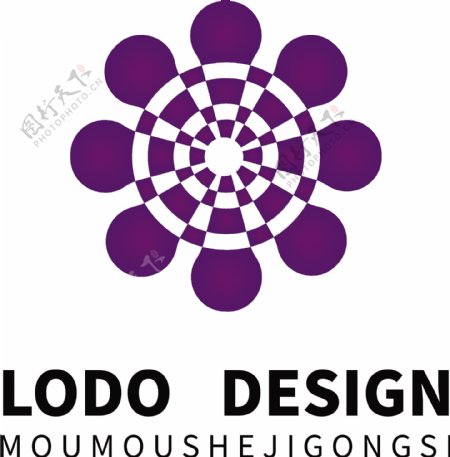 原创多媒体紫色logo