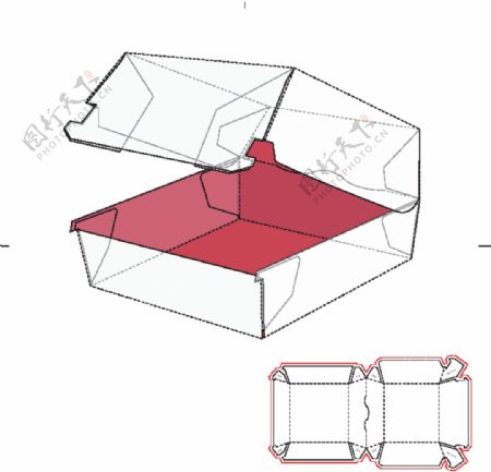 汉堡盒设计效果图