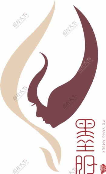 琥珀女人脸logo