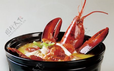 顿龙虾煮芥菜