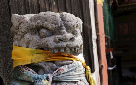 藏传佛教小石狮子