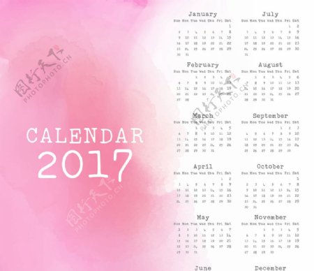粉色日历