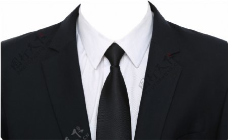 男士黑色领带正装