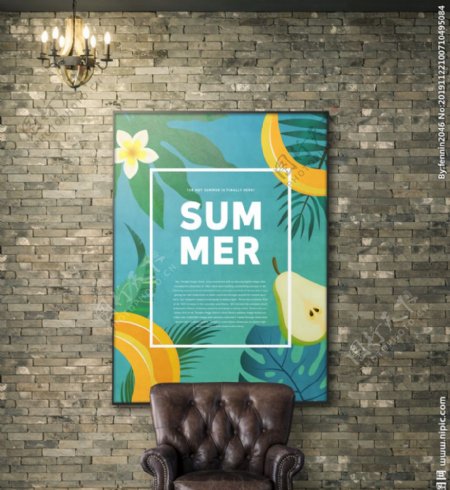 夏日主题促销海报