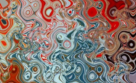 五颜六色的波浪液体油漆作用背景