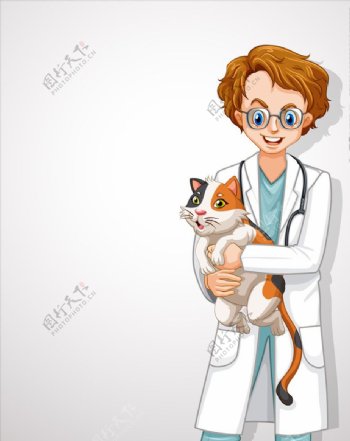 卡通宠物医生