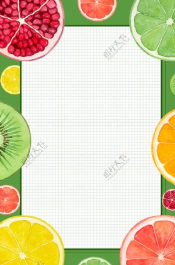 简约夏季水果促销海报