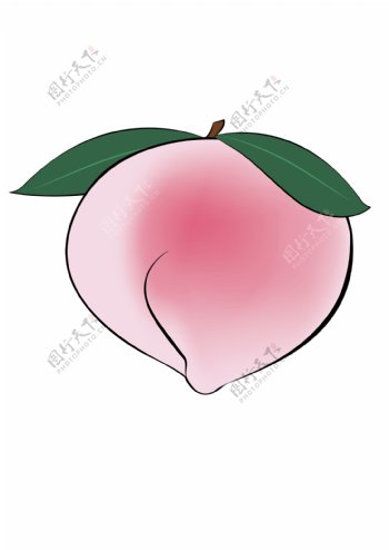 卡通手绘桃子