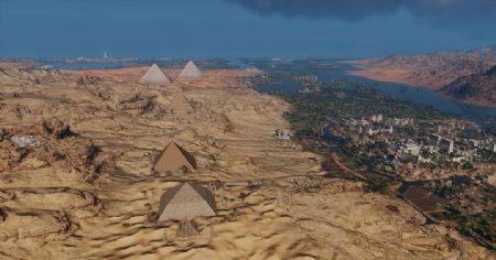 埃及金字塔尼罗河风景